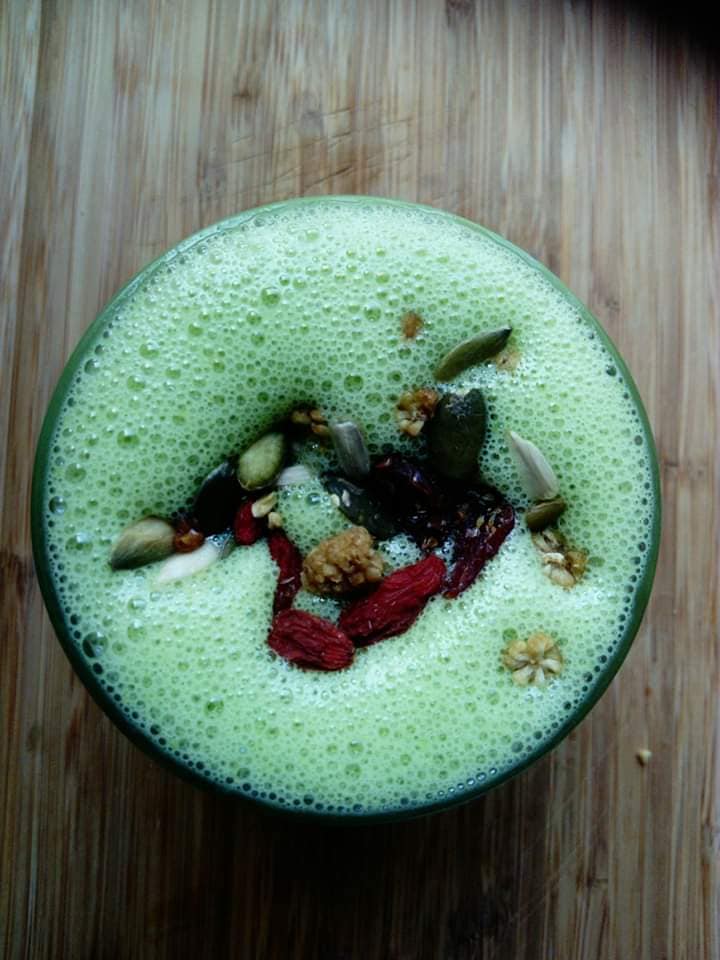 Groene smoothie met banaan