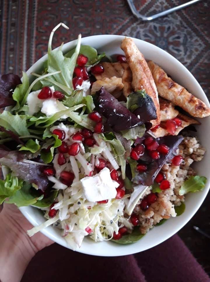 Couscous salade met kip en feta