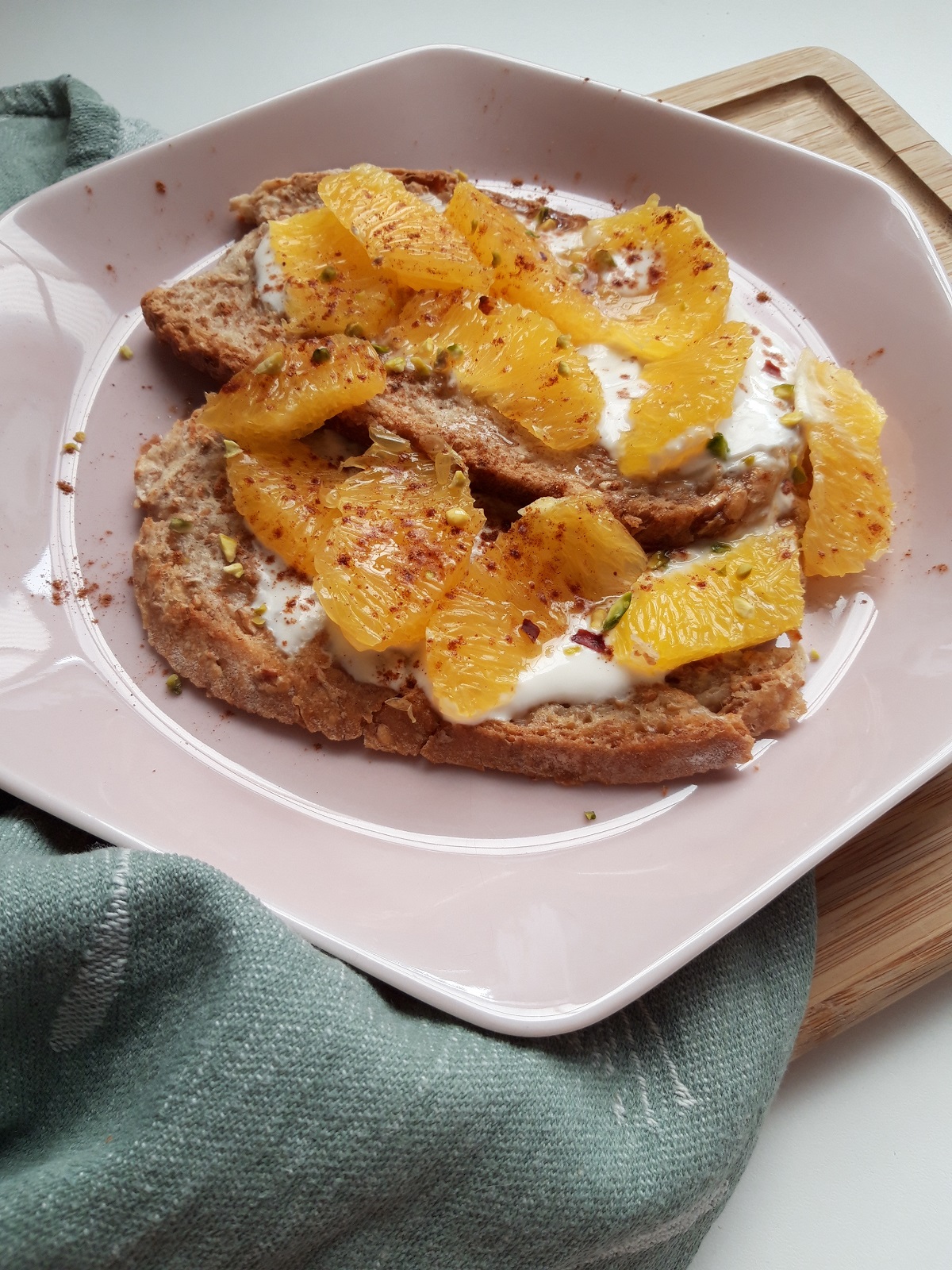 Vegan wentelteefjes met sinaasappel