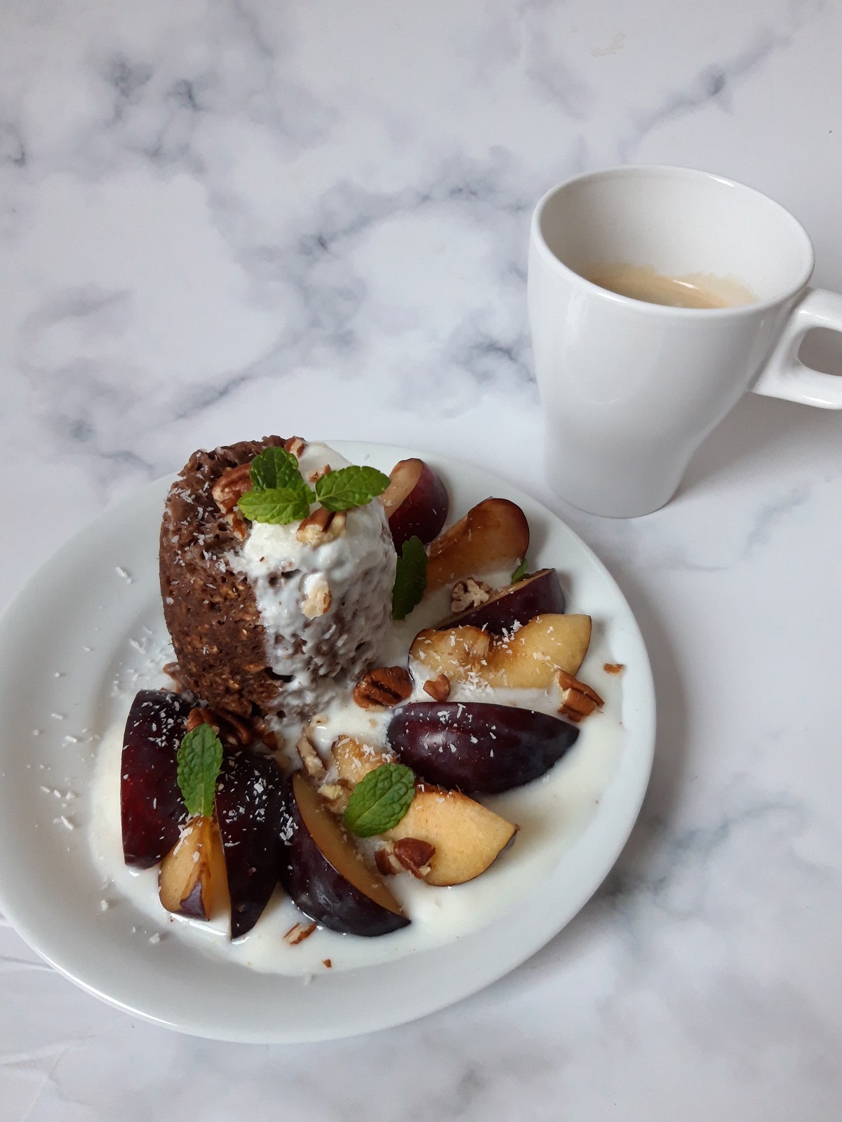 Chocolade - pindakaas mugcake