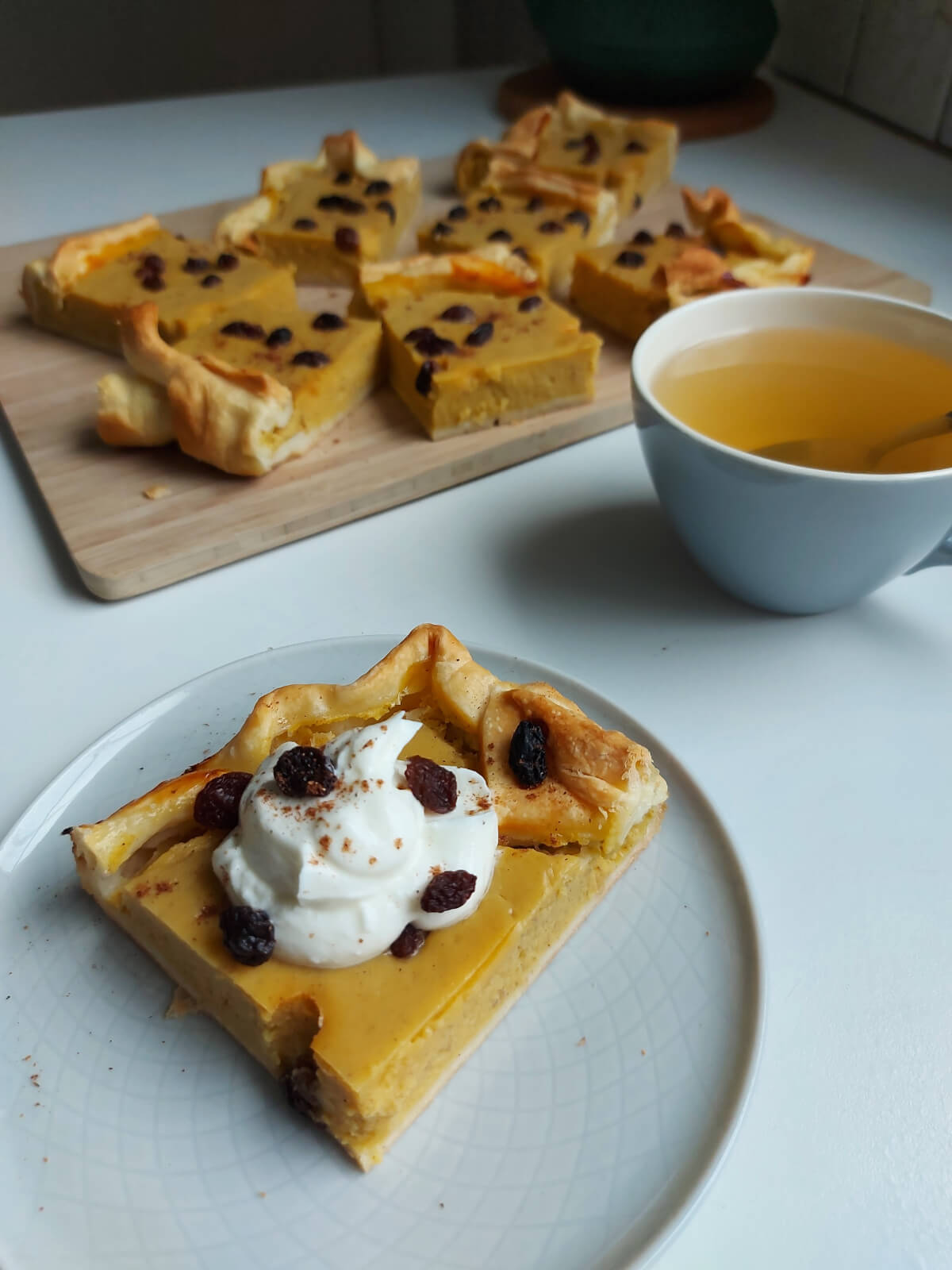 Pompoentaart met rozijnen 😍😍