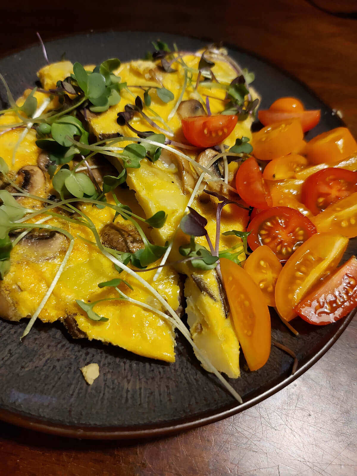 Tortilla met champignons en truffel