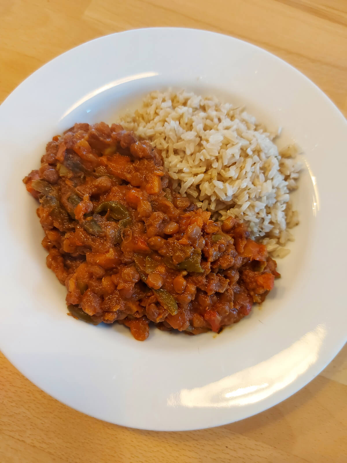 Supersnelle linzencurry met rijst