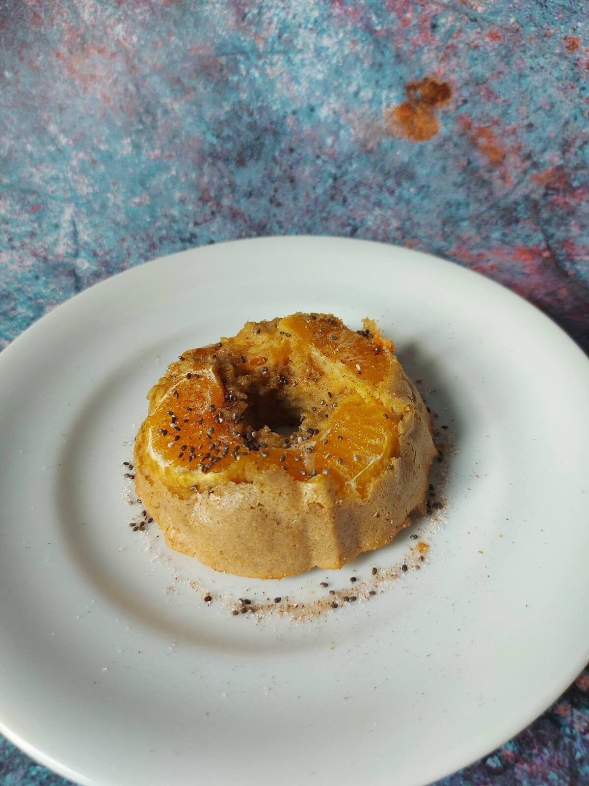 Polenta gebakje met mandarijn