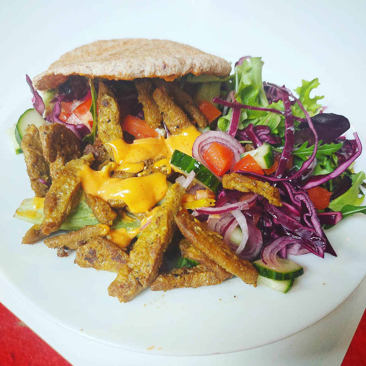 Vegan shoarma broodje