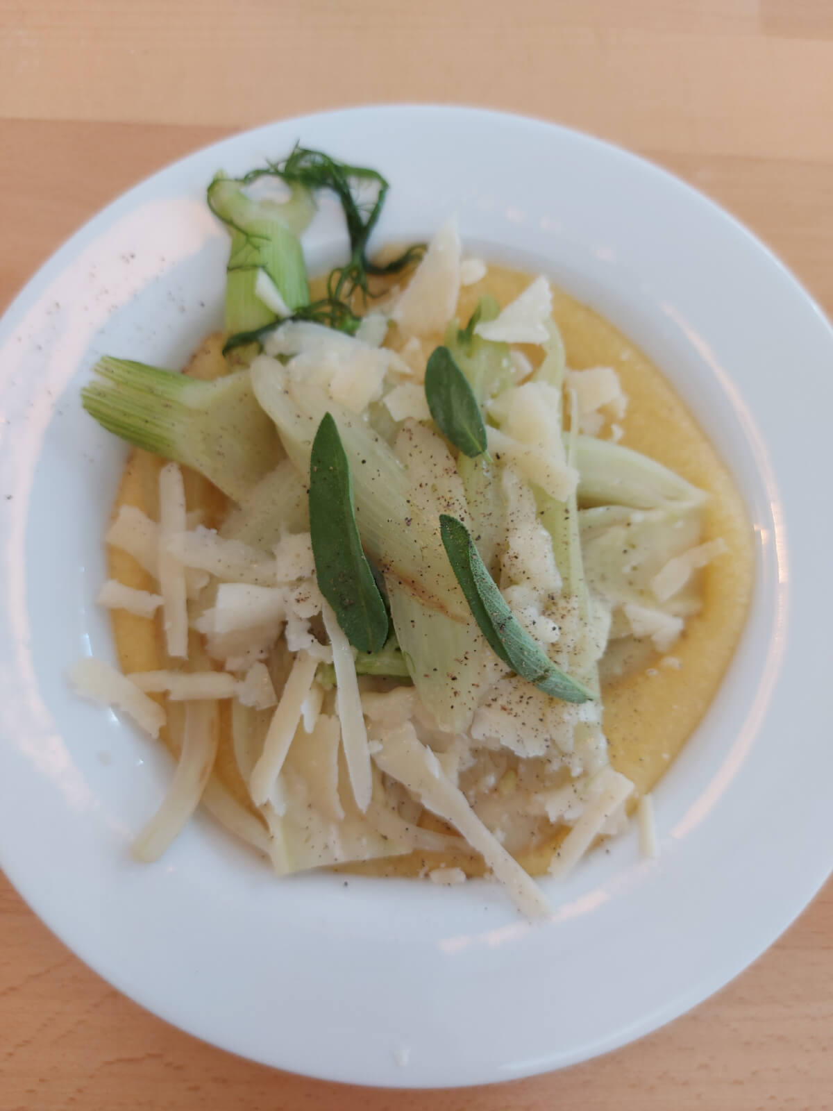 Polenta met venkel & parmezaan