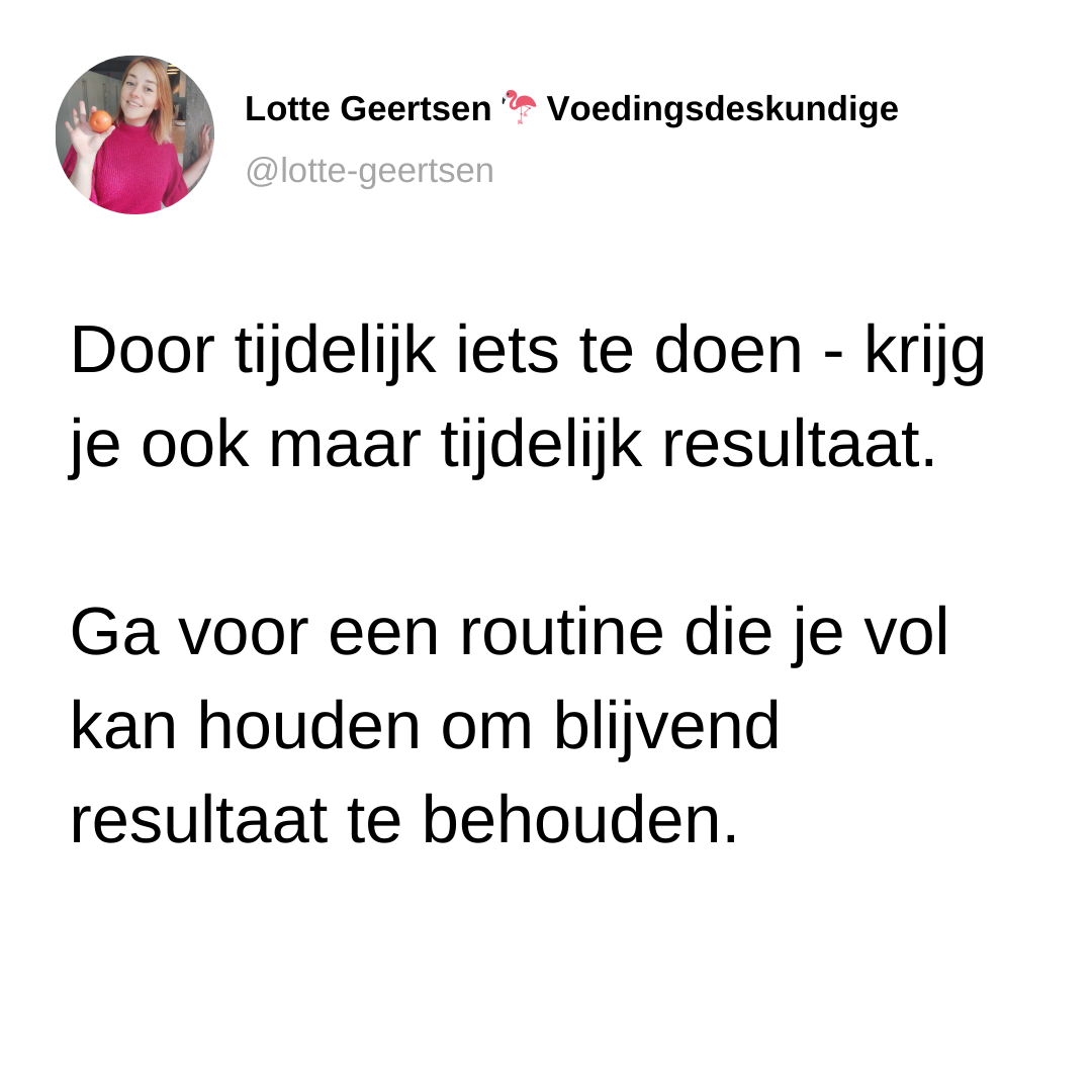 De enige manier om af te vallen?
